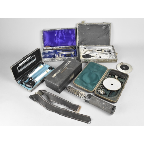 321 - A Collection of Mid 20th Century Odontological and Otological Scientific Items to Include Cased Tool... 