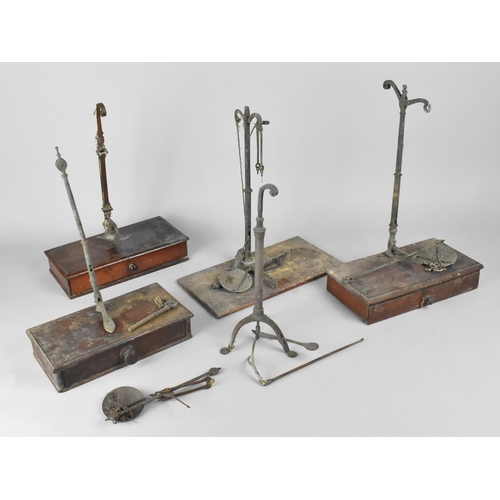 322 - A Collection of Various Apothecary Beam Balance Scales to Include W&T Avery Examples etc Various Con... 