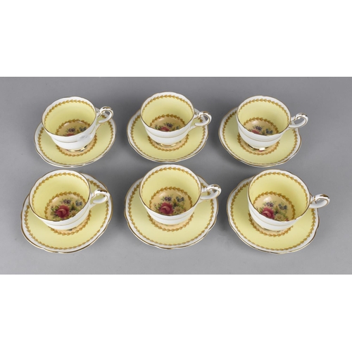 352 - A Paragon Floral Decorated Coffee Set (Pattern no. 959342) to Comprise Six Cups and Six Saucers