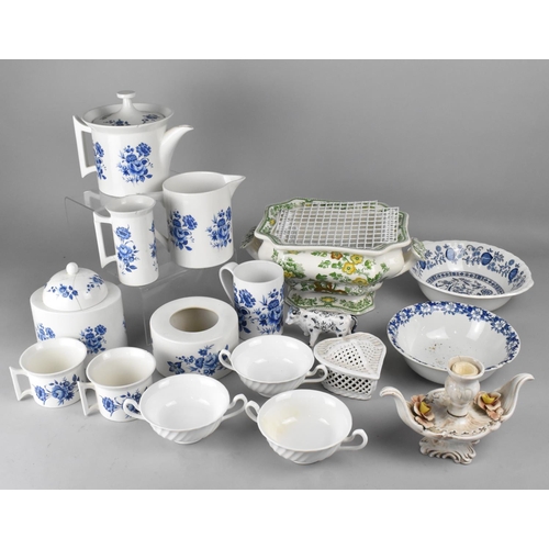 A Collection of Ceramics to Comprise Mason Twin Handled Rose Bowl ...