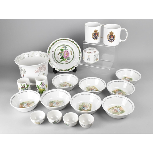 516 - A Collection of Various Ceramics to Comprise Eight Wedgwood Peter Rabbit Bowls, Four Egg Cups, Money... 