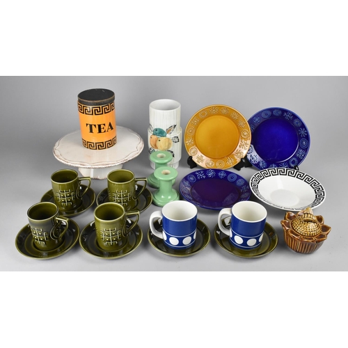 517 - A Collection of Various Portmeirion China to Comprise Greek Key Storage Jar, Dishes, Coffee Cans and... 