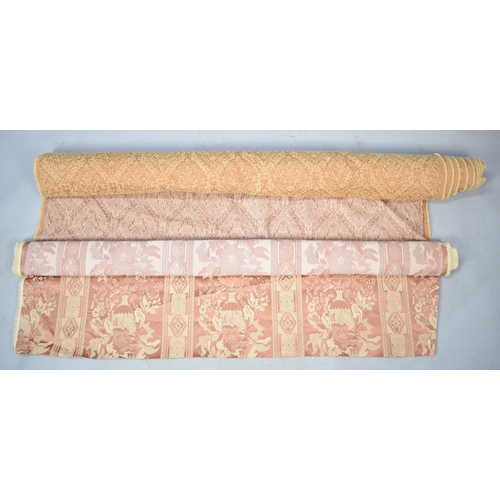 526 - Two Rolls of Patterned Fabric, Each 140cm Long