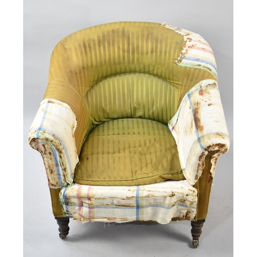 565 - A Late 19th Century Ladies Tub Armchair for Full Re-upholstery