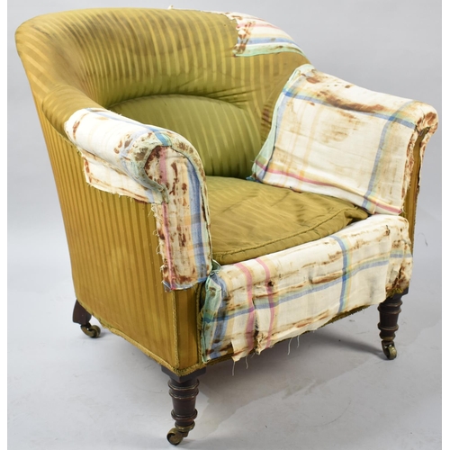 565 - A Late 19th Century Ladies Tub Armchair for Full Re-upholstery