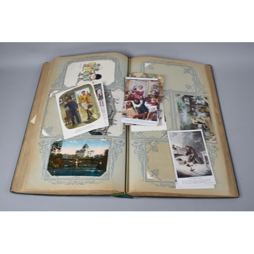 64 - A Large Edwardian German Postcard Album Containing Large Quantity of Coloured and Monochrome Mixed P... 