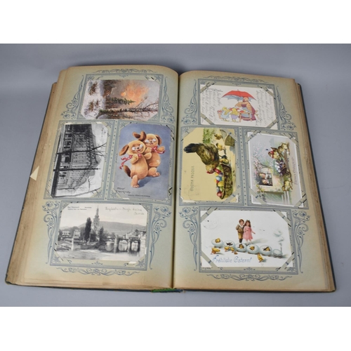 64 - A Large Edwardian German Postcard Album Containing Large Quantity of Coloured and Monochrome Mixed P... 