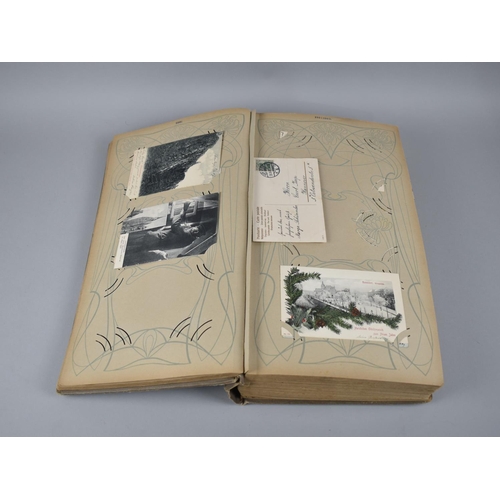 65 - A Large Late Victorian German Postcard Album, The Early Pages Dated from 1899 and Later Cuttings May... 