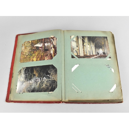 66 - An Early 20th Century Postcard Album containing Mixed Coloured and Monochrome Cards to include Views... 