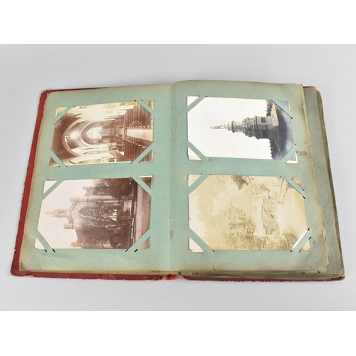 66 - An Early 20th Century Postcard Album containing Mixed Coloured and Monochrome Cards to include Views... 