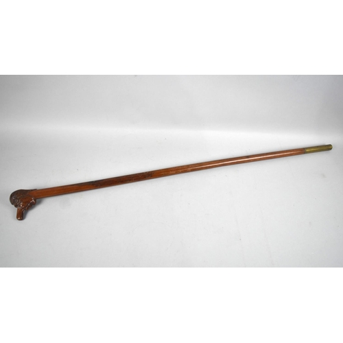 90 - A Novelty Carved Walking Stick, Handle in the Form of Grotesque Long Nosed Gent