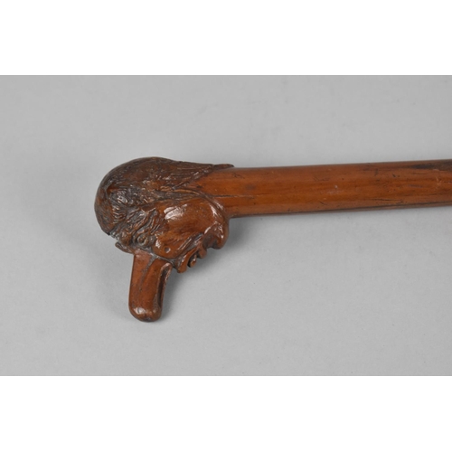 90 - A Novelty Carved Walking Stick, Handle in the Form of Grotesque Long Nosed Gent