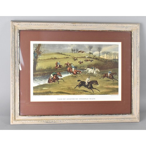 297 - A Framed Print, Vale of Aylesbury Steeple Chase, Subject 39x25cm Frame 55x44cm