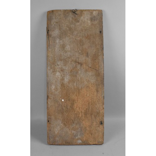 99 - An Early Weathered Carved Panel depicting in Relief Thistles, Scrolls, 72x30cms