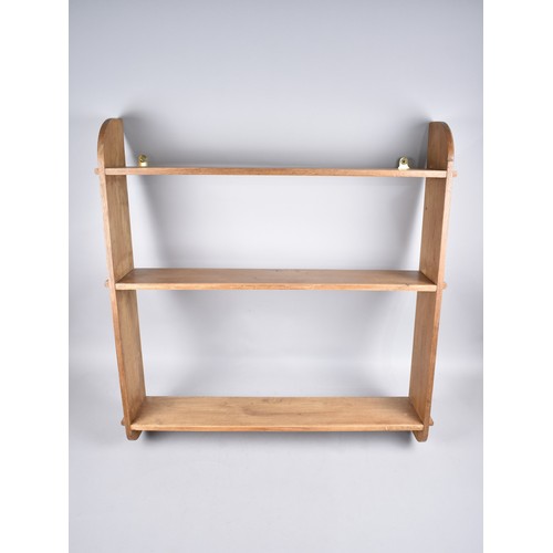 569 - An Edwardian Wall Hanging Shelf Unit, 73cm Wide