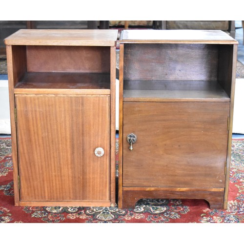 105 - A Mid 20th Century Bedside Cabinet, 41cms Wide Plus One Other