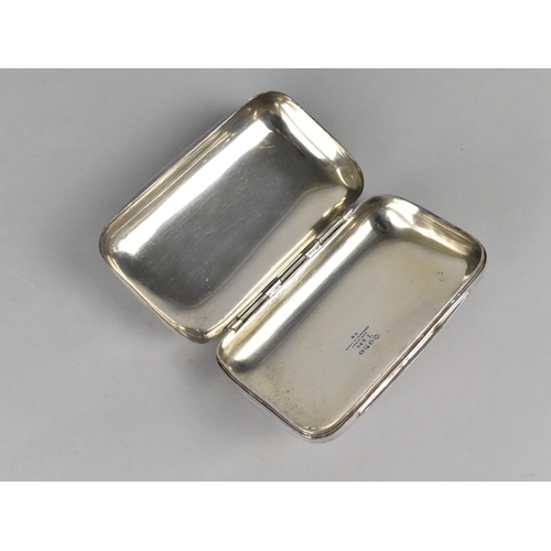 148 - A Rectangular Case by James Dixon in Electroplated Britannia Metal Having Armorial Griffyn Design an... 