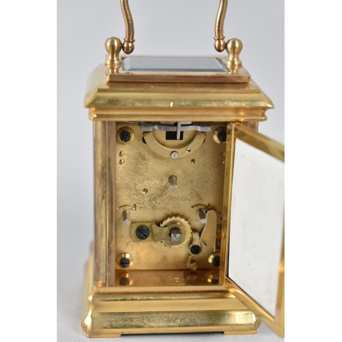 17 - A Reproduction Sevres Style Ormolu and Porcelain Miniature Carriage Clock with Subsidiary Dials for ... 