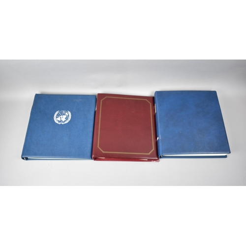 217 - Two Ring Binders Containing United Nations Stamps together with a Smaller Example Containing a Few S... 