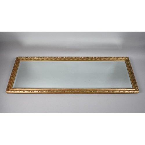 312 - A Modern Gilt Framed Dressing Mirror, 93x36cms