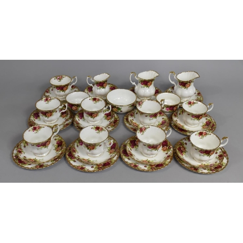 362 - A Royal Albert Old Country Roses Tea Set to comprise nine Cups, Twelve Saucers, Twelve Side Plates, ... 