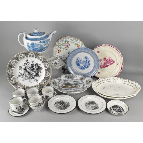 480 - A Collection of Various 19th Century Ceramics to Comprise Early 19th Century Blue and White Transfer... 