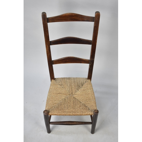 538 - An Edwardian Ladder Back Nursing Chair