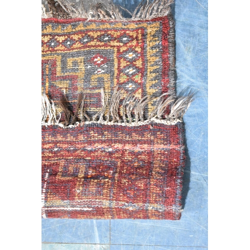 556 - A Vintage Woven Patterned Prayer Mat, 66x52cms