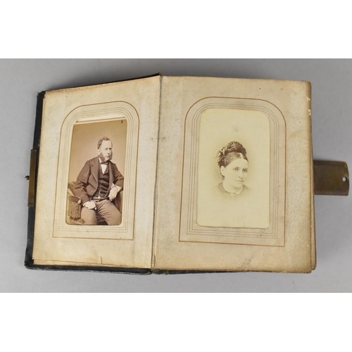 74 - Two Late Victorian/Edwardian Photograph Albums, The Smaller Containing Family Portraits, Both with B... 