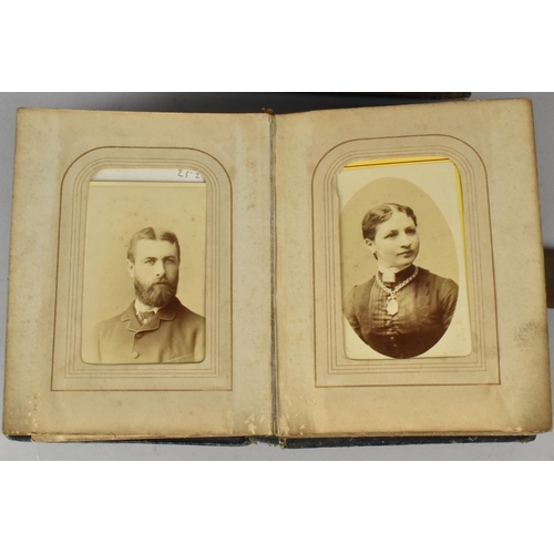 74 - Two Late Victorian/Edwardian Photograph Albums, The Smaller Containing Family Portraits, Both with B... 