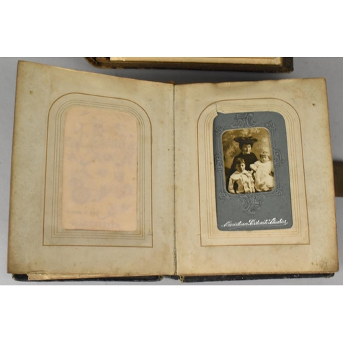 74 - Two Late Victorian/Edwardian Photograph Albums, The Smaller Containing Family Portraits, Both with B... 