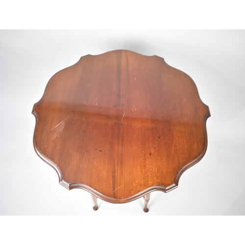 80 - An Edwardian Mahogany 'Spider Leg' Table, Shaped Top, 68cms Diameter