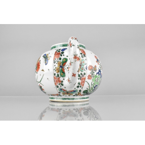 246 - A Chinese Qing Dynasty Kangxi Porcelain Famille Verte Teapot Decorated with Blooming Flowers and Ins... 