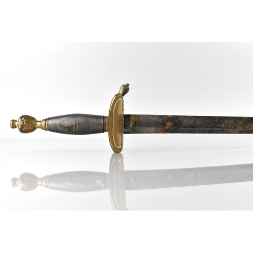 53 - A 1796 Pattern British Officer's Dress Sword by Woolley & Deakin with Blue and Gilt blade Having Eng... 