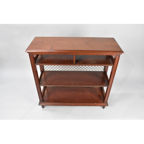 10 - A Late 19th/Early 20th Century Mahogany Bookshelf Having Three Shelves, the Top Shelf with Central D... 