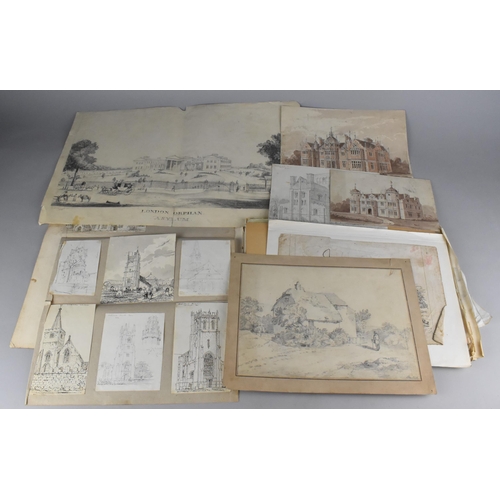 214 - A 19th Century Sketch Book Containing a Number of Sketches Circa 1830 to Include Birds, Horses and B... 