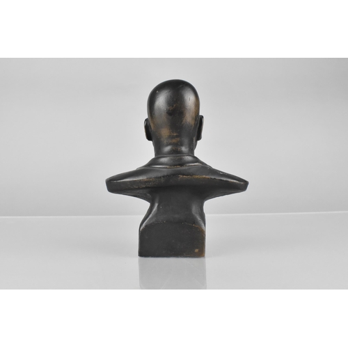 210 - A Bronze Bust of Mussolini, 13cm High