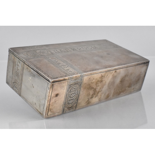 83 - A Russian Silver Trompe L'Oeil Cigar Box, with Chased Design to Simulate a Wooden Cigar Box, 343g, 1... 