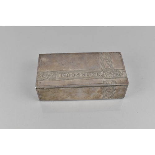 83 - A Russian Silver Trompe L'Oeil Cigar Box, with Chased Design to Simulate a Wooden Cigar Box, 343g, 1... 