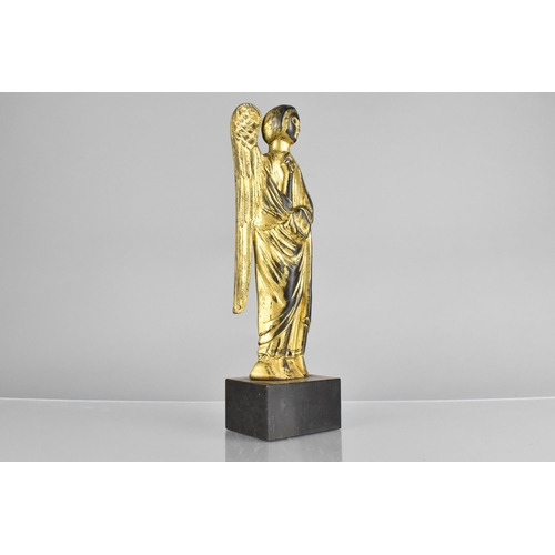 117 - A Museum Replica of A Romanesque Ormolu Angel  Set on Mount, 30cm High