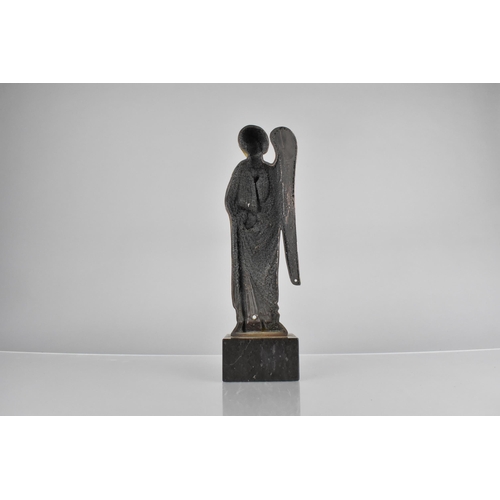 117 - A Museum Replica of A Romanesque Ormolu Angel  Set on Mount, 30cm High