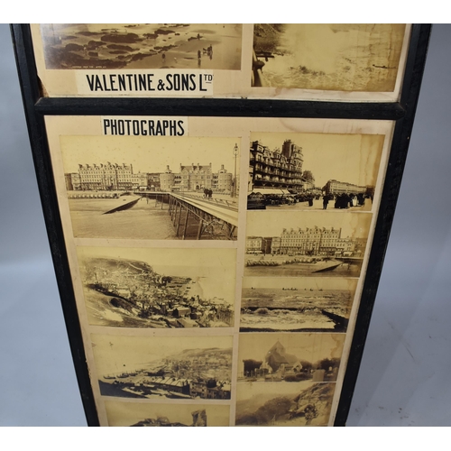 100 - An Early 20th Century Framed Shop Advertising Board For Valentine & Sons Ltd, Souvenir Photographs, ... 