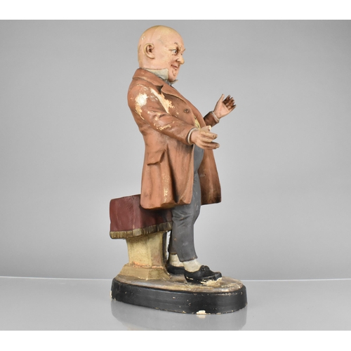 92 - A 19th Century Austrian Cold Painted Terracotta Figure with Original Polychrome Painted Decoration, ... 