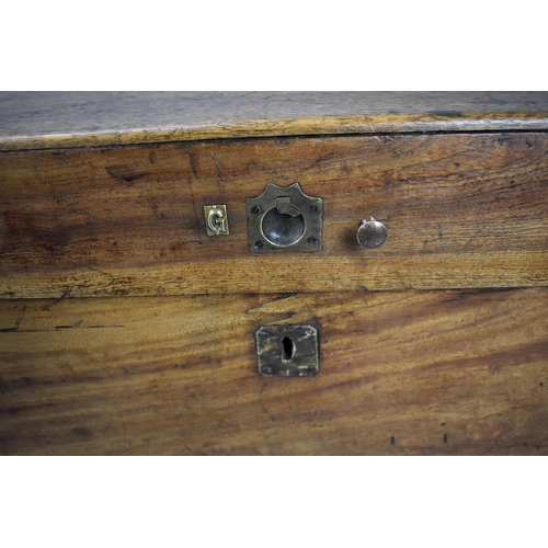 50 - A 19th Century Chinese Export Camphor Wood Campaign Chest, With Brass Banded Corners, 45x45x100cm Lo... 