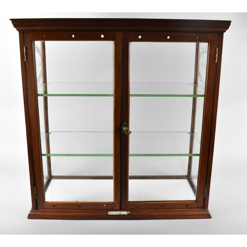 90 - An Edwardian Parnall & Son Oak Cased and Glazed Shop Counter Display Cabinet For John Hill and Son, ... 