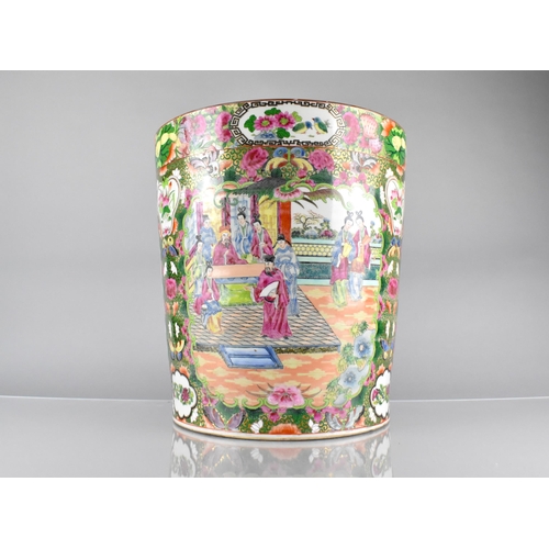 229 - A Large Chinese Porcelain Famille Rose Jardiniere Planter  Decorated in the Usual Manner with Court ... 