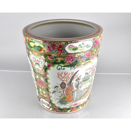 229 - A Large Chinese Porcelain Famille Rose Jardiniere Planter  Decorated in the Usual Manner with Court ... 