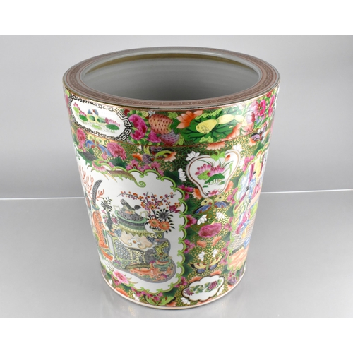 229 - A Large Chinese Porcelain Famille Rose Jardiniere Planter  Decorated in the Usual Manner with Court ... 