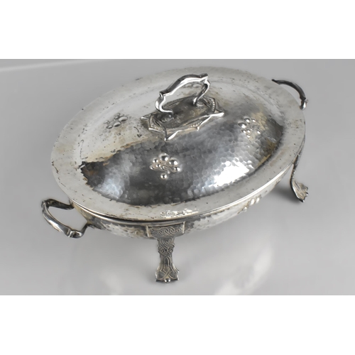 199 - An Early 20th Century William Hutton & Sons Arts and Crafts Silver Plated Tureen With Hammered Body ... 