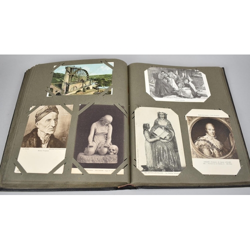 117 - An Early 20th Century Postcard Album Containing Various Colour and Monochrome Postcards, Greetings C... 